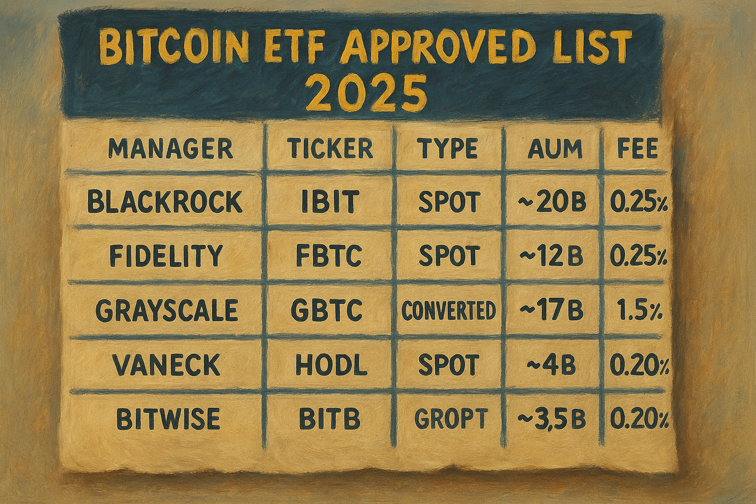 비트코인 ETF 승인 현황 리스트